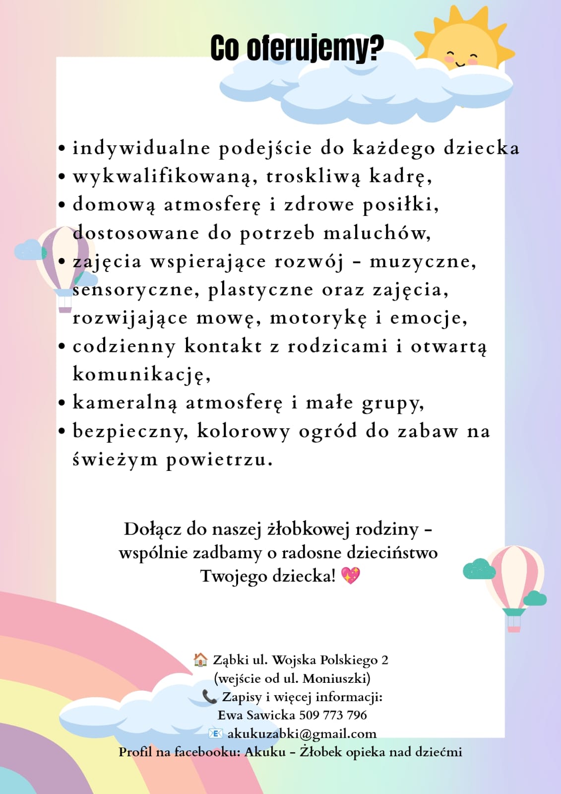 Akuku Dzienna Opieka nad Dziećmi Ewa Sawicka